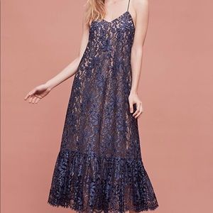 Anthropologie Celestial Lace Maxi Dress size 0